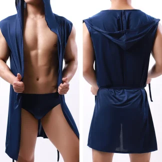 Hooded Open Front Soft Robe