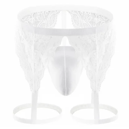 Lace Suspender Thigh Belt Thong - Image 6