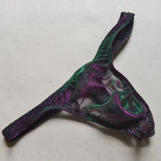 Dark Iridescent Transparent Thong