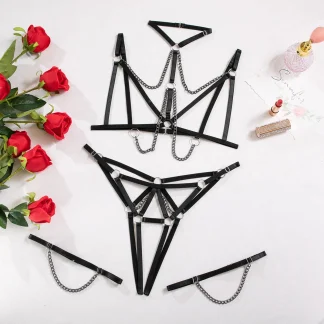 Seductive Strappy Chain Lingerie