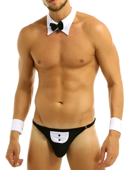 Seductive Waiter Tuxedo Lingerie