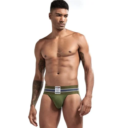 Striped Print Athletic Jockstrap - Image 13