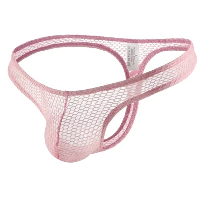 Fishnet Plain Color Thongs - Image 3