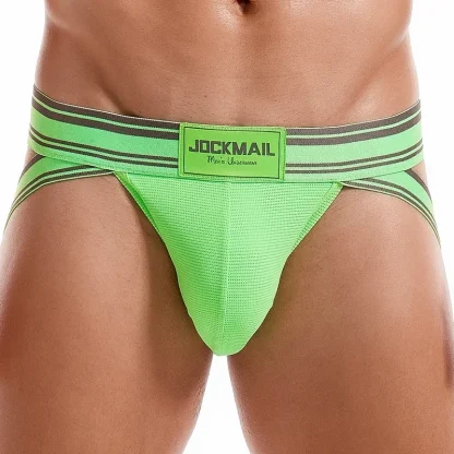 Two Tone Striped Sexy Jockstrap - Image 4