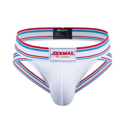 Two Tone Striped Sexy Jockstrap - Image 6