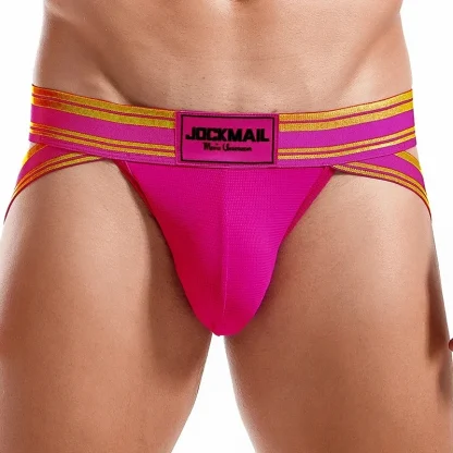 Two Tone Striped Sexy Jockstrap - Image 12