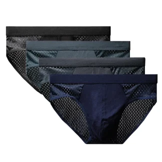 Cool Breathable Solid Color Briefs