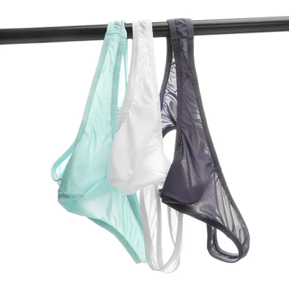 See-through Plain Color Thongs