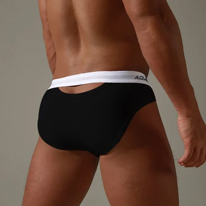 Waistband Cutout Men's Briefs - Image 3