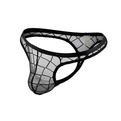 Seamless Transparent Black Thong - Image 8