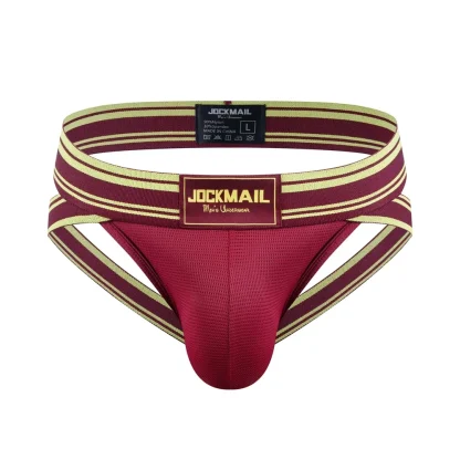 Two Tone Striped Sexy Jockstrap - Image 13